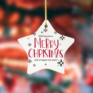 Ornement <span class=keywords><strong>de</strong></span> Noël en céramique vierge pour sublimation Topjlh Premium en gros, avec <span class=keywords><strong>photo</strong></span> pour un cadeau personnalisé à offrir à la famille - Product Image 3