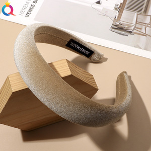 <span class=keywords><strong>Bandeau</strong></span> en velours pour femme avec anneau <span class=keywords><strong>éponge</strong></span> et <span class=keywords><strong>bandeau</strong></span> de <span class=keywords><strong>sport</strong></span> et de maquillage - Product Image 4