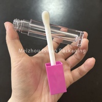 Tube de brillant à lèvres ISMAN personnalisé avec logo, 5 ml, grand applicateur, couleurs Or, Or Rose, Argent, Noir, Blanc, Rose, Contenant vide pour brillant à lèvres, Marque Privée