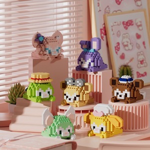 Mini Quy Mô 1:8 Xây Dựng Khối Kit Nhựa Phim Hoạt Hình Nhân Vật Động Vật Mô Hình Giáo Dục Tự Làm Trò Chơi Đồ Chơi Cho Trẻ Em - Product Image 5