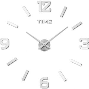 Grande Horloge Murale de 47 Pouces, Horloge Numérique Silencieuse DIY, Autocollant Mural Miroir 3D, Montre à Quartz pour la Décoration du Salon et de la Salle de Réunion - Product Image 6