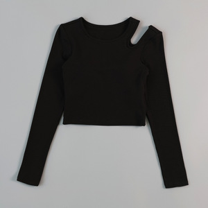 Tops de fitness pour femmes à séchage rapide et évacuation de l'humidité, t-shirts à manches longues, t-shirts de <span class=keywords><strong>sport</strong></span> - Product Image 5