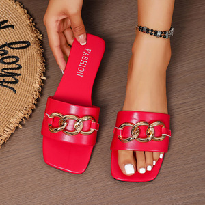 2025 estate nuova piattaforma alla moda <span class=keywords><strong>sandali</strong></span> bassi per le donne alla moda all'aperto per pantofole con fibbia in metallo - Product Image 6