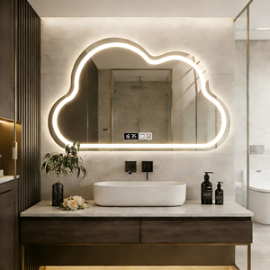 <span class=keywords><strong>Espejo</strong></span> <span class=keywords><strong>de</strong></span> Baño LED Personalizado <span class=keywords><strong>de</strong></span> Forma Irregular para Montar en la Pared <span class=keywords><strong>de</strong></span> la Sala <span class=keywords><strong>de</strong></span> Estar o el Dormitorio - Product Image 1