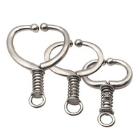 Anneau de traction pour bœuf en acier inoxydable, à ressort, de type L, de haute qualité, pour usage vétérinaire et agricole, pour marque [Nom de la marque]