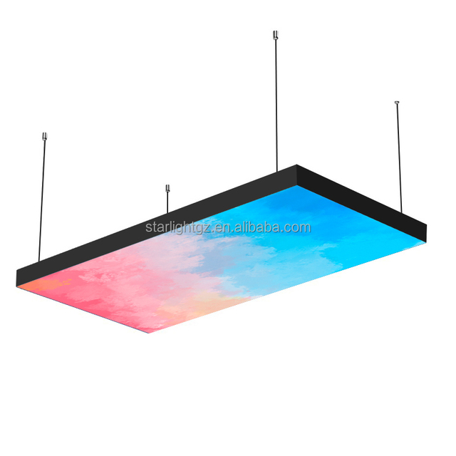 High Brightness SEG Backlit Banner Lightbox, Aluminum Profile Frameless Stretch Fabric LED Lighting Lightbox for Ceiling