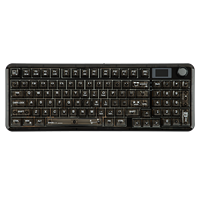 Vente flash Clavier mécanique sans fil AULA F-NB98 96% avec écran et bouton rétroéclairage RVB Clavier de jeu transparent