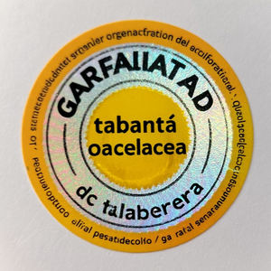 Etiqueta de Seguridad para Humidor de Cigarros, Sello Circular Amarillo, Utilizado por Empresas de Tabaco para Paquetes, Calcomanías con Punto Amarillo y <span class=keywords><strong>Código</strong></span> de Serie Fluorescente - Product Image 2