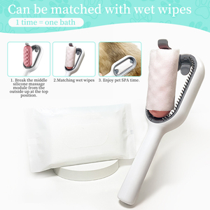 2023 SY New 4 in 1 <b>Pet</b> Beauty Massage <b>Brush</b> Hair Remover Shedding Multi-functional Self Cleaning Dog Grooming Comb - Product Image 5