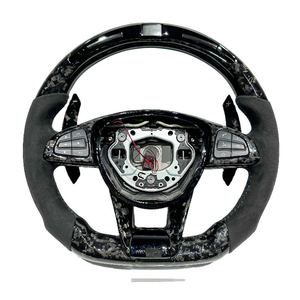 <span class=keywords><strong>Volant</strong></span> de sport pour voiture en cuir et fibre de carbone forgée avec LED pour Mercedes Benz AMG W205 W204 <span class=keywords><strong>W203</strong></span> W212 W213 CLS W222 C300 - Product Image 1