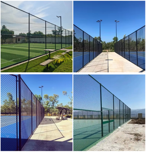 Malla de Alambre Recubierta de Verde para Campos Deportivos, Valla de Cadena de Eslabones de Diamante para el Perímetro de Canchas de Tenis, Venta al Por Mayor - Product Image 4