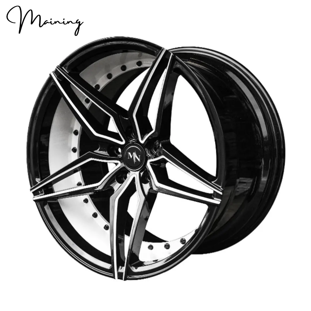 20 - 24 Inch Rims Black With White Inner Deep Concave 2 Piece Wheels for BMW E90 5 Series 7 Series Amg Mercedes Benz G550 Wheels