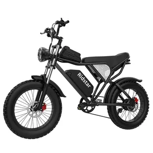 Bicicleta eléctrica para adultos, bici con batería de 48V, 20AH, Motor de 1000W, 20 pulgadas x 4,0, neumático ancho, Ebike de hasta 28mph, 7 velocidades