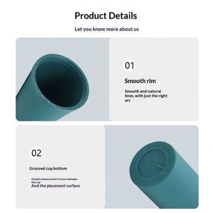 Bouteille d'eau créative, sans BPA, de qualité alimentaire, pour étudiante, grande capacité, résistante à la chaleur, double paroi, avec paille en plastique - Product Image 3