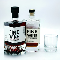 Botol Minuman Keras Premium Mewah Mini Kotak Vodka Extra Flint Vodka Whiskey Gin Rum dengan Cetak Sablon