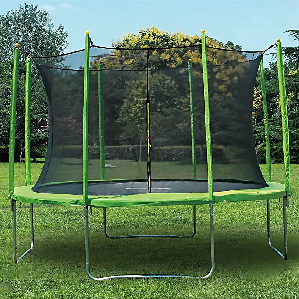 Jump Trampolines 16 Feet Outdoor Round Child Sport Playground Trampoline With Safety Enclosure And Ladder