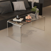 Chariot d'hôtel décoratif personnalisable avec table d'angle de loisirs en acrylique transparent de 2,5 litres