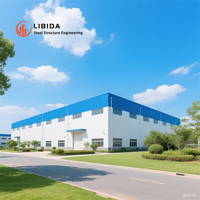 Estructura de Acero Prefabricada para Almacenes, Construcción de Naves Industriales, Antisísmica, de Instalación Rápida, Taller Logístico