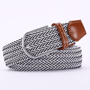 <span class=keywords><strong>Ceinture</strong></span> unisexe personnalisée pour hommes et femmes en polyester/coton, tissée en tissu tricoté, <span class=keywords><strong>élastique</strong></span>, avec boucle en alliage, largeur de 3 à 4 cm - Product Image 6