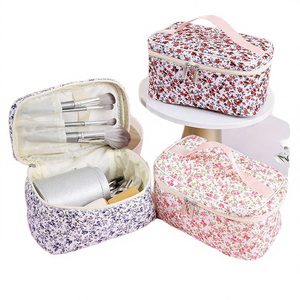 Nouvelle trousse de maquillage portable carrée en PVC avec fermeture éclair, grande capacité, couleur unie, en tissu, pour femmes - Product Image 4