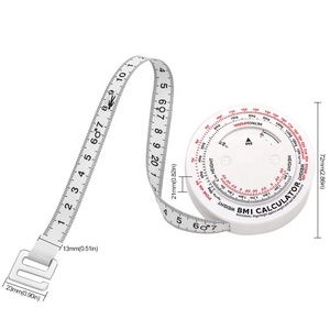 เทปวัดสัดส่วน BMI แบบยืดหดได้ 1.5 เมตร พร้อ<span class=keywords><strong>ม</strong></span>สเกลสองด้าน สำหรับ<span class=keywords><strong>วัด</strong></span>รอบเอว เพื่อการติดตามสุขภาพและการจัดการน้ำหนัก รองรับการสกรีนโลโก้ OEM - Product Image 3