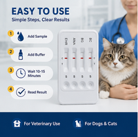 BEST VET Kit de test rapide vétérinaire pour la détection de la peste canine, de l'Ehrlichia, de la Babesia et de l'Anaplasma, kits de test rapide en une étape