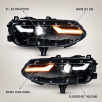 Phare LED séquentiel pour Camaro 2020-2024 LT RS SS ZL1, ensemble de phares fumés noirs, clignotant dynamique ambre, étanche
