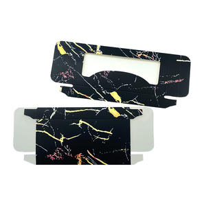 Logo stampato cartone colorato confezione cosmetica ciglia finte piccola scatola di carta con vetrina in Pvc - Product Image 6