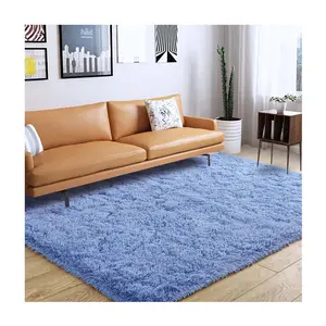 热卖蓬松客厅中心地毯100% 聚酯舒适地板地毯卧室地毯