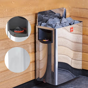 Four à sauna électrique mural <span class=keywords><strong>Harvia</strong></span> en acier inoxydable pour sauna sec, 4,5W 6KW 9KW 220V, modèle Blacksteel, équipement de sauna - Product Image 3