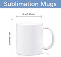 Mug à sublimation 11 oz vierge, livraison gratuite, logo personnalisé, mug à café en céramique de haute qualité, entrepôt américain, mug pour sublimation