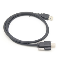 Câble de connexion personnalisé pour caméra industrielle USB 3.0 BM vers AM coaxial avec verrouillage à vis et gaine en PVC