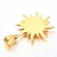 Collier pendentif soleil Hiphop MECYLIFE en acier inoxydable, bijoux de mode pour hommes