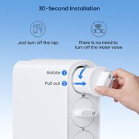 Système de filtration à membrane d'ultrafiltration 0,01 μm sans réservoir, sans électricité, pour purificateur d'eau domestique OEM ODM