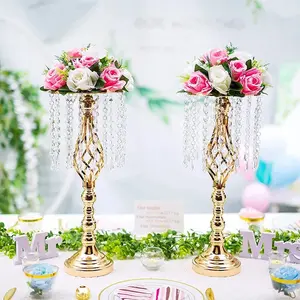 Party Twisted Holder Gold Metal Flower Stand Wedding Decoration
