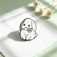 Ensemble de broches lapin de dessin animé, accessoire décoratif animal mignon pour usage quotidien, cadeau de vacances pour les amoureux des animaux et les collectionneurs
