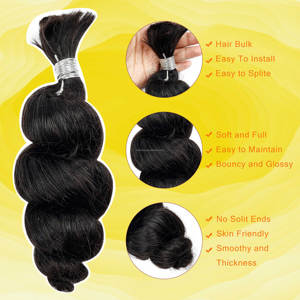 ANNA-Mèches <span class=keywords><strong>de</strong></span> cheveux humains d'aspect naturel, tressées, 100%, faites à la main, pour locks <span class=keywords><strong>de</strong></span> sirène bohème - Product Image 5