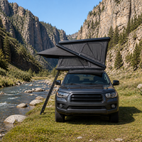 Tente de toit rigide en aluminium pliable à double couche en forme de Z, quatre saisons, avec une chambre, pour 2 à 4 personnes, imperméable, compatible SUV