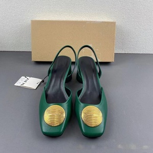 2026 Summer New Style Women's Sexy Thin Thick Heel Sandals Two Tone <b>Square</b> Head Buckle Hollow Rear Buckle Strap with <b>Headband</b> - Product Image 3