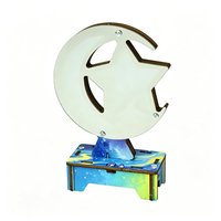Kit Scientifique LED Tunnel Miroir Infini Lumineux STEM, Jouet Optique en Bois DIY Étoile Lune, Projet de Physique pour Enfants, Cadeau d'Anniversaire
