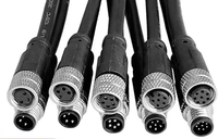 Adaptateur d'alimentation M12 Connecteurs Ethernet Câble de signal 4Pin 5Pin avec contact en cuivre mâle/femelle