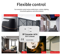 Convertisseur WiFi RF YET6956WTR compatible avec l'application Tuya, télécommandes à code fixe/apprentissage 240-930 MHz, en métal et plastique, pour opérateur de porte de garage