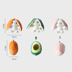 Thiết Kế Mới Biến Hình Nhồi Bông Thỏ Sang Trọng Củ Cải Bunny Kết Hợp Đồ Chơi Unisex Vải Gấu Đồ Chơi Tùy Chỉnh Rửa Sạch Quà Tặng - Product Image 6