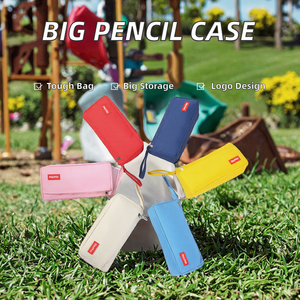 大容量创意纯色面料铅笔袋定制标志学校笔盒厂家批发 - Product Image 3