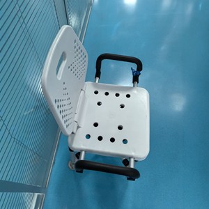 Folding Shower Chair With Armrests <b>Adjustable</b> <b>Height</b> Non Slip <b>Stool</b> For Elderly And Pregnant Women Bathroom Safety Equipment - Product Image 3