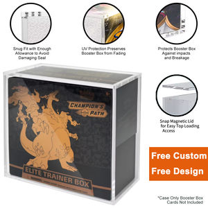 Boîte de renfort en acrylique de qualité supérieure, boîte en acrylique, présentoir, Elite Trainer, empilable, protection UV, couvercle magnétique, étui en acrylique pour Pokémon Etb - Product Image 4