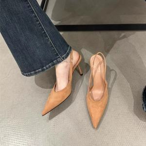 Sandales à talons hauts de luxe pour femmes, nouvelle collection 2025, à bout pointu et talon aiguille, vente en gros - Product Image 6