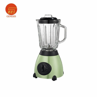 Mixeur de Table Deluxe en Acier Inoxydable avec Bol en Verre 600W, 2 Vitesses, 6 Lames, pour Smoothies et Glace Pilée, Anti-fuite, Usage Domestique et Hôtelier