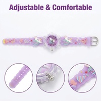 Montre pour enfants avec bracelet en PVC souple lumineux, motif licorne, mignon, idéal pour un cadeau d'anniversaire