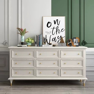 Armoire avant <span class=keywords><strong>de</strong></span> <span class=keywords><strong>lit</strong></span> <span class=keywords><strong>de</strong></span> chambre à coucher française commode <span class=keywords><strong>de</strong></span> rangement <span class=keywords><strong>de</strong></span> salon 9 tiroirs meubles en bois massif minimalistes - Product Image 2